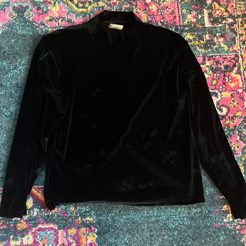 Vintage hidden Mickey velour turtle neck.